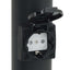 pullertlamper med sensor og stikkontakt 3 stk. 80 cm sort IP44