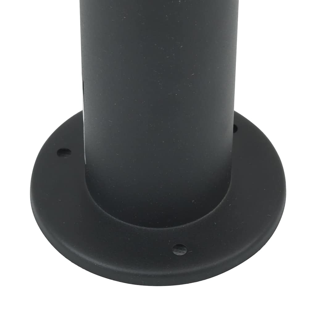 pullertlamper med sensor og stikkontakt 3 stk. 80 cm sort IP44