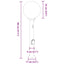 pullertlamper med sensor og stikkontakt 3 stk. 80 cm sort IP44