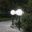 pullertlamper med sensor og stikkontakt 3 stk. 80 cm sort IP44