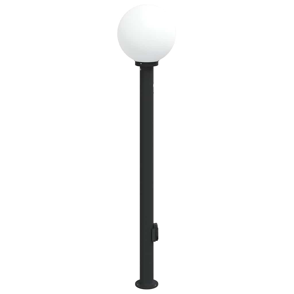 pullertlampe med sensor og stikkontakt 120 cm sort IP44