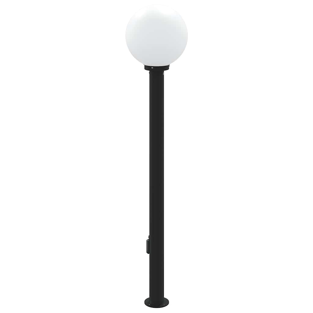 pullertlampe med sensor og stikkontakt 120 cm sort IP44