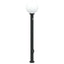 pullertlamper med sensor og stikkontakt 3 stk. 120 cm sort IP44
