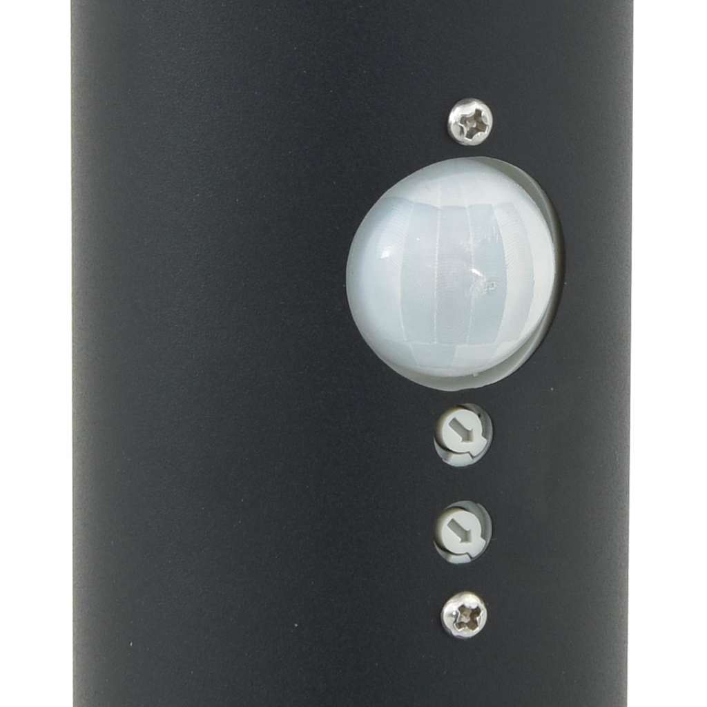 pullertlamper med sensor og stikkontakt 3 stk. 120 cm sort IP44