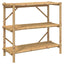 reol med 3 hylder 100x40x90 cm bambus