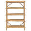 reol med 5 hylder 100x40x150 cm bambus