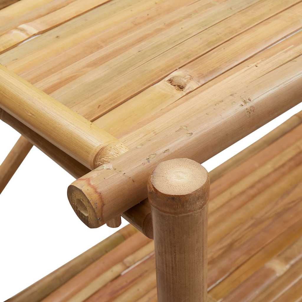 reol med 5 hylder 100x40x150 cm bambus