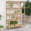 reol med 5 hylder 100x40x150 cm bambus