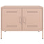 tv-bord 68x39x50,5 cm stål lyserød