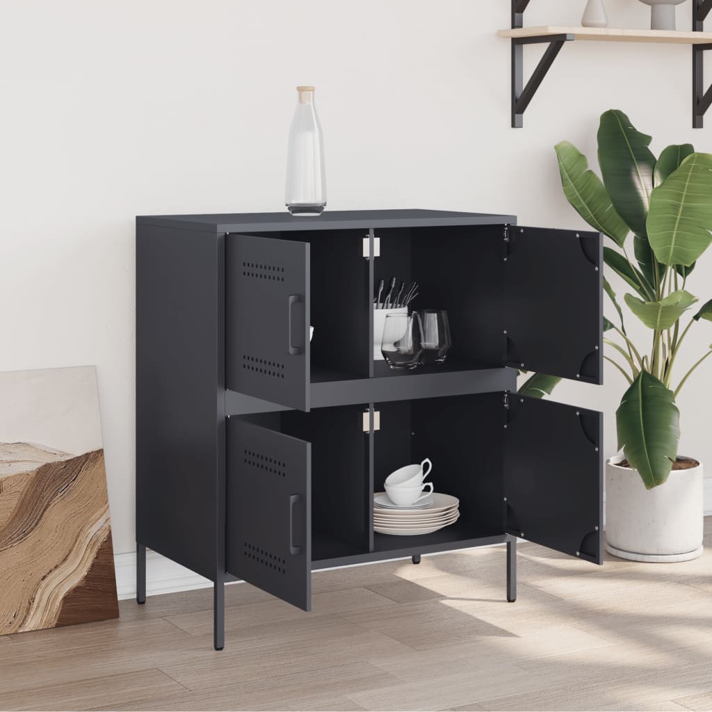 skab 68x39x79 cm stål antracitgrå