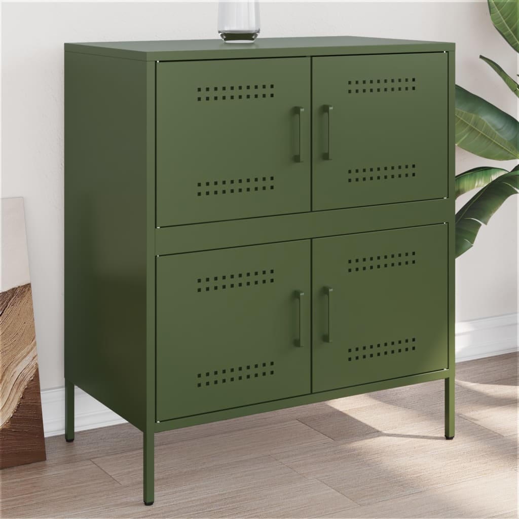 skab 68x39x79 cm stål olivengrøn