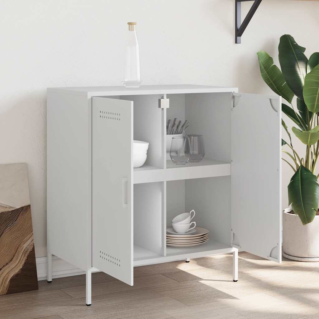 skab 68x39x79 cm stål hvid