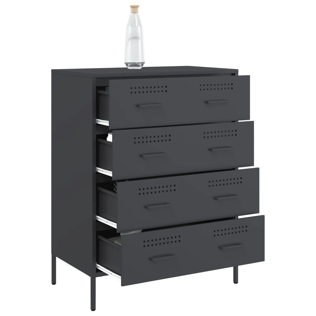 skab 68x39x89 cm stål antracitgrå