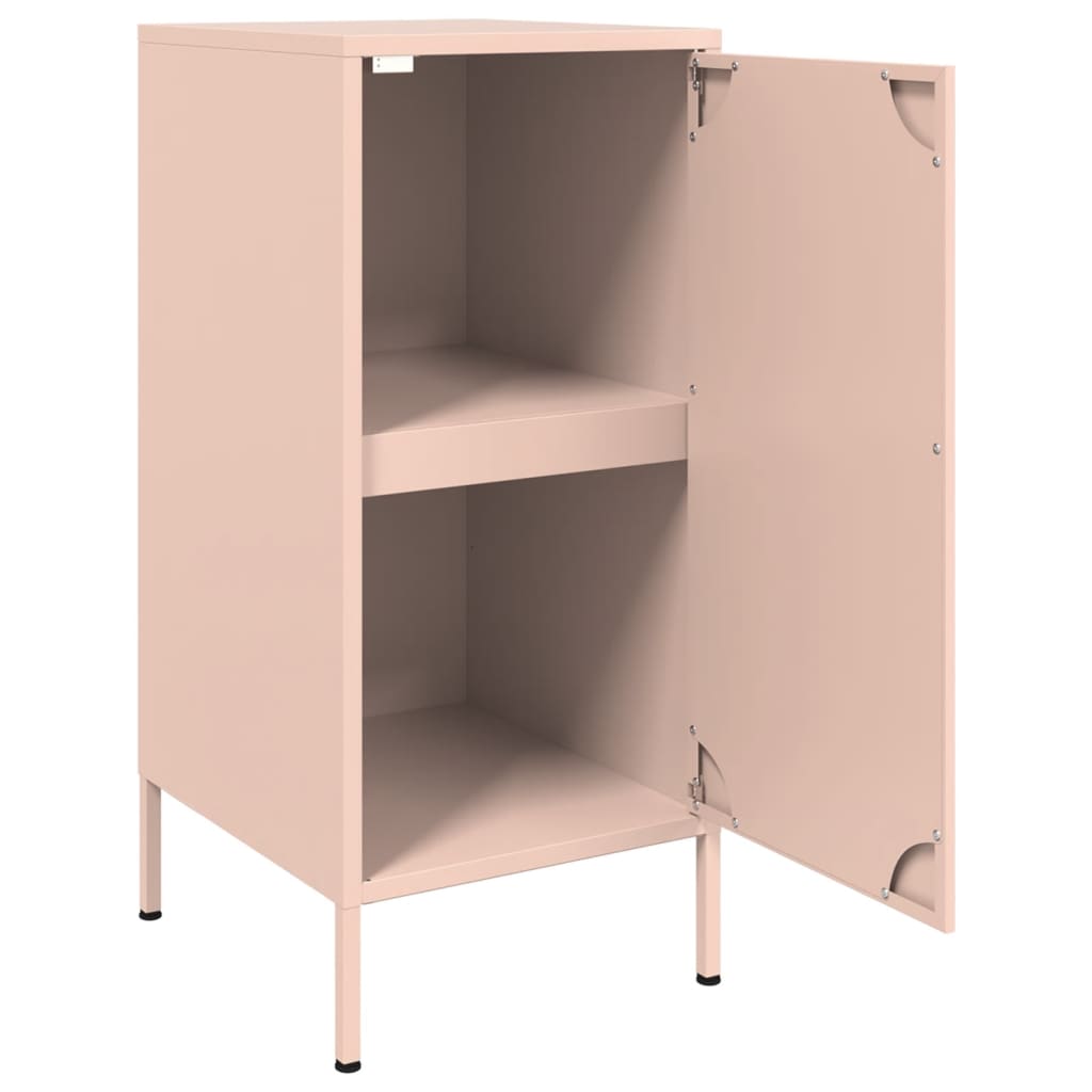 skab 36x39x79 cm stål lyserød
