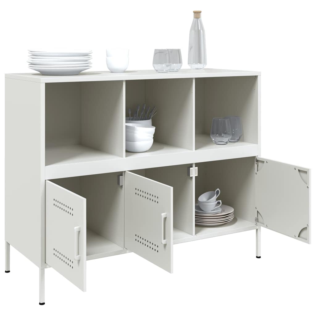 skab 100,5x39x79 cm stål hvid
