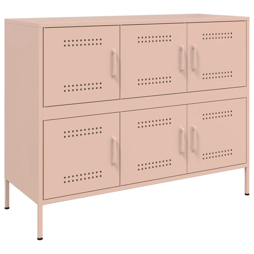 skab 100,5x39x79 cm stål lyserød