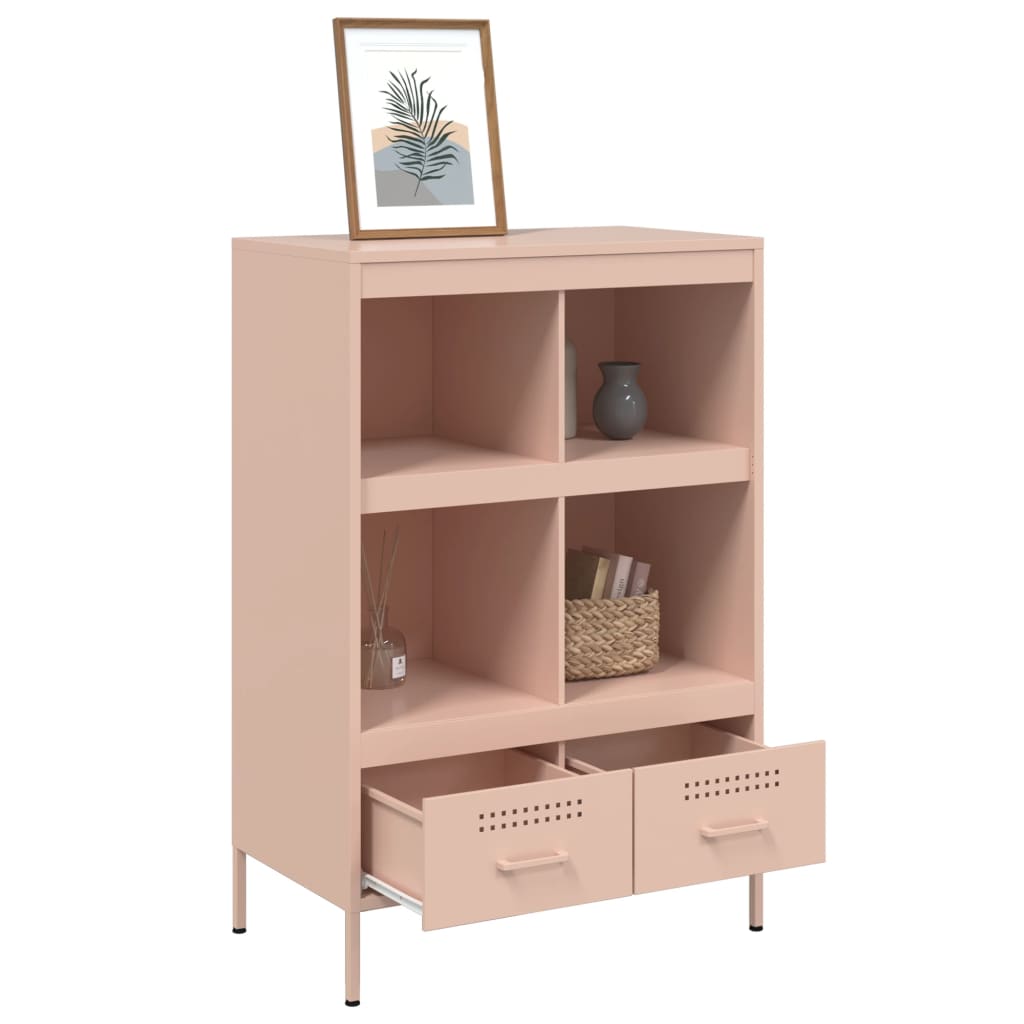 skab 68x39x101,5 cm stål lyserød