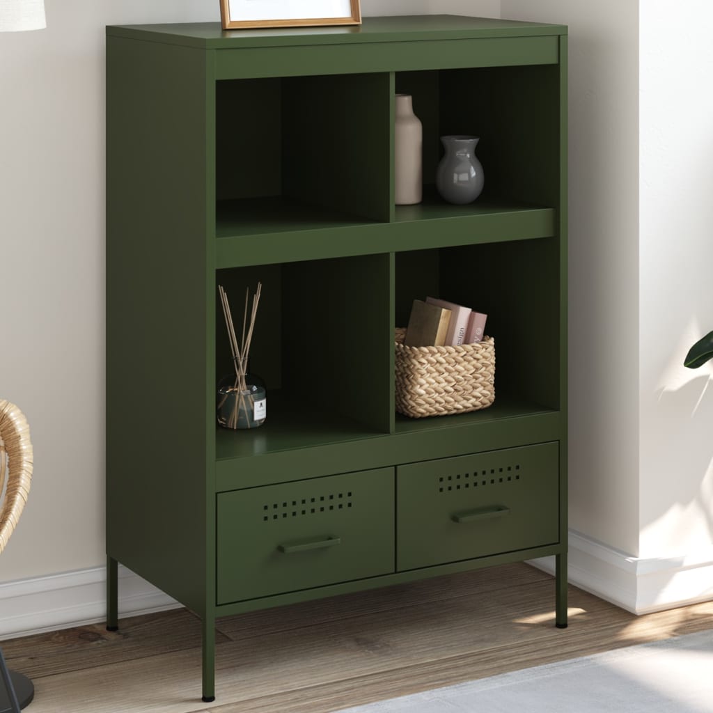 skab 68x39x101,5 cm stål olivengrøn