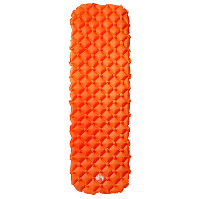 1-personers campingmadras 190x58x6 cm oppustelig orange