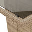 spisebordssæt til haven 7 dele med hynder polyrattan beige