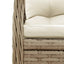 spisebordssæt til haven 9 dele med hynder polyrattan beige