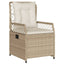 spisebordssæt til haven 9 dele med hynder polyrattan beige