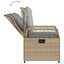 spisebordssæt til haven 3 dele med hynder polyrattan beige