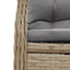 spisebordssæt til haven 3 dele med hynder polyrattan beige