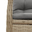 spisebordssæt til haven 9 dele med hynder polyrattan beige