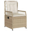 spisebordssæt til haven 5 dele med hynder polyrattan beige
