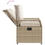 spisebordssæt til haven 5 dele med hynder polyrattan beige