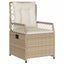 spisebordssæt til haven 7 dele med hynder polyrattan beige