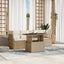 sofasæt til haven 5 dele med hynder polyrattan beige