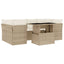 sofasæt til haven 7 dele med hynder polyrattan beige