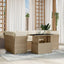 sofasæt til haven 7 dele med hynder polyrattan beige