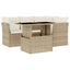 sofasæt til haven 5 dele med hynder polyrattan beige