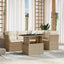 sofasæt til haven 6 dele med hynder polyrattan beige