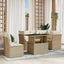 sofasæt til haven 6 dele med hynder polyrattan beige