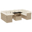sofasæt til haven 10 dele med hynder polyrattan beige