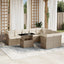 sofasæt til haven 10 dele med hynder polyrattan beige