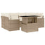 sofasæt til haven 7 dele med hynder polyrattan beige