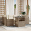 sofasæt til haven 7 dele med hynder polyrattan beige