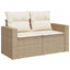 sofasæt til haven 7 dele med hynder polyrattan beige