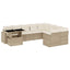 sofasæt til haven 10 dele med hynder polyrattan beige