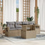 sofasæt til haven 5 dele med hynder polyrattan beige