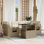 sofasæt til haven 7 dele med hynder polyrattan beige
