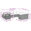 sofasæt til haven 10 dele med hynder polyrattan brun