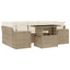 sofasæt til haven 7 dele med hynder polyrattan beige