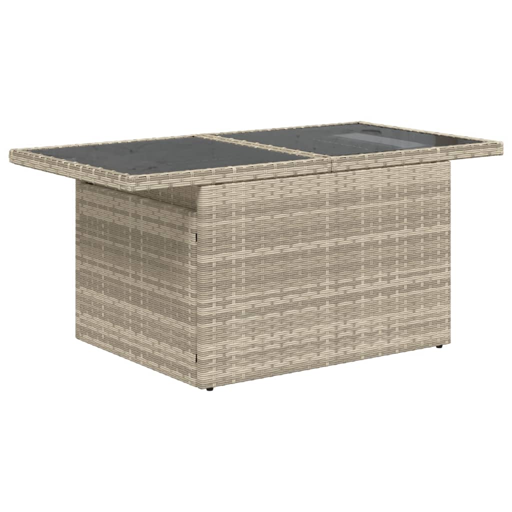 sofasæt til haven 8 dele med hynder polyrattan lysegrå