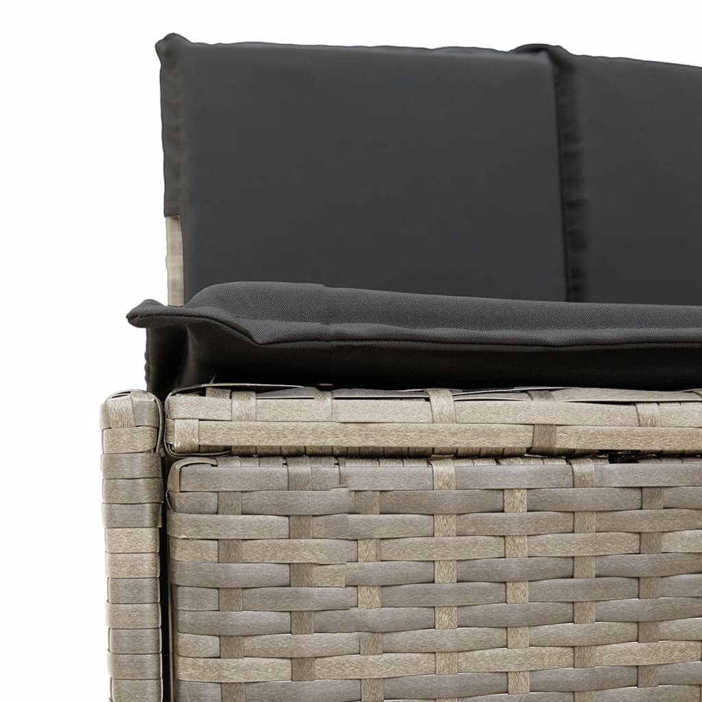 spakant polyrattan og massivt akacietræ grå